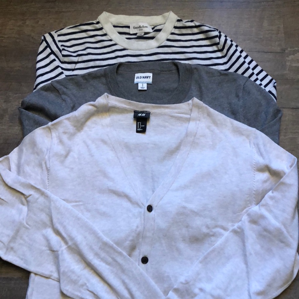 Mens Sweater Lot of Three GoodFellow Old Navy H&M Medium